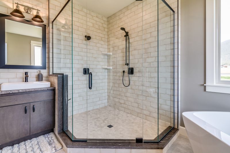 Minimalist Shower with Frameless Glass